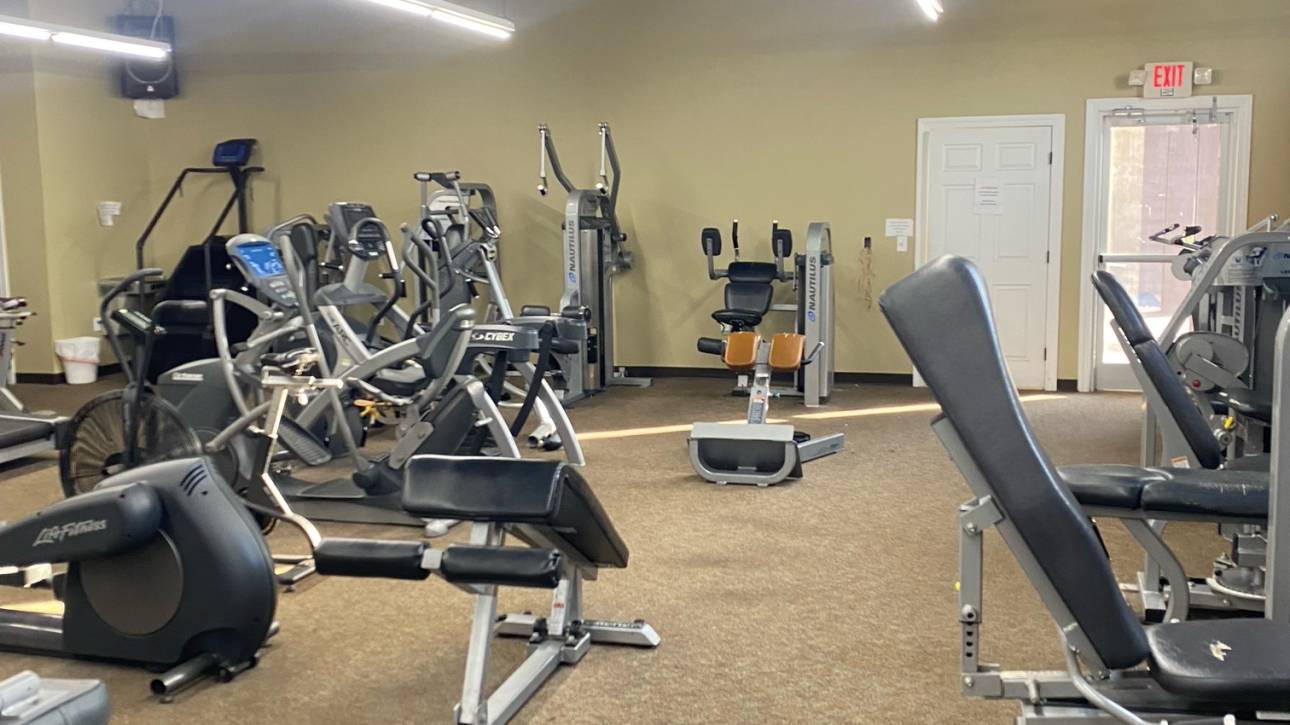 Fitness gym equipment at the clinic