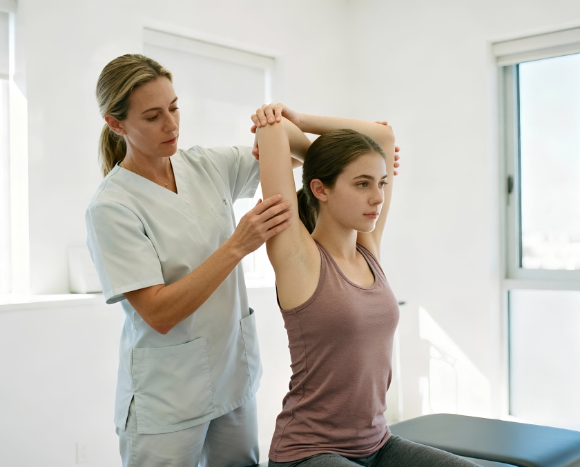 Chiropractor providing spinal adjustment treatment in Greer SC